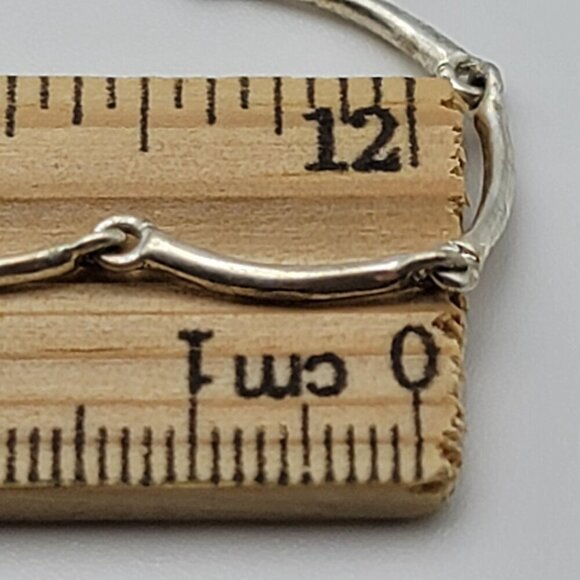 Madewell Silver Tone Bar Link Chain Necklace 19 Inch Lobster Clasp Minimalist - Picture 4 of 4